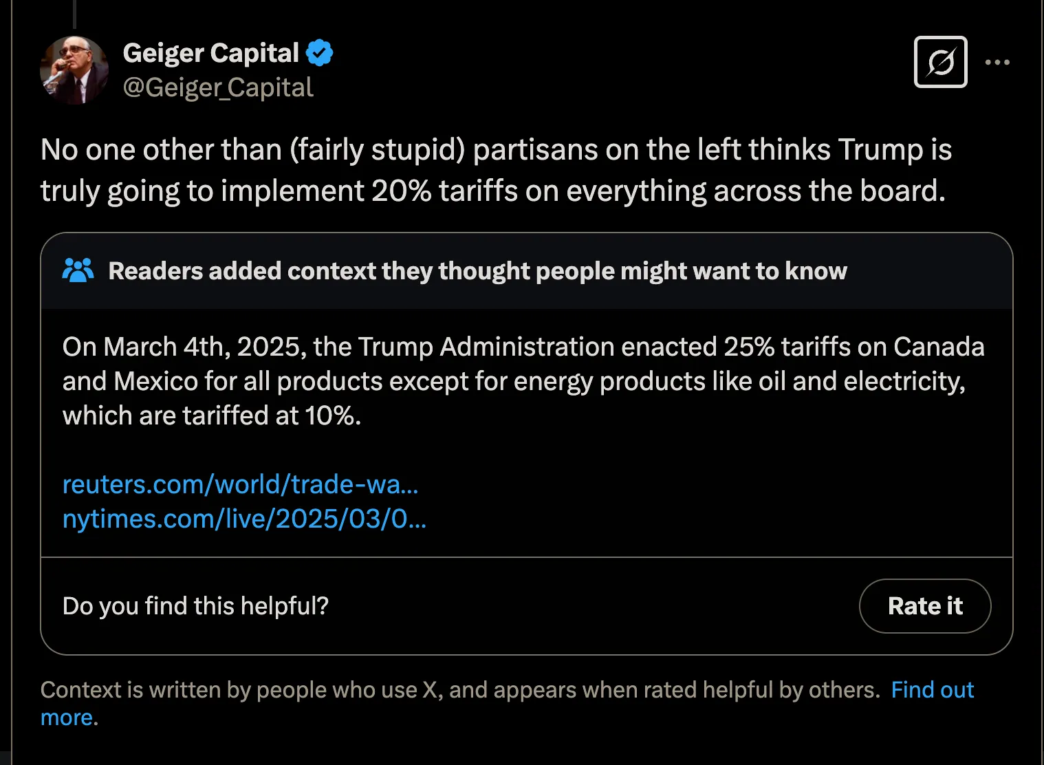 cap tweet